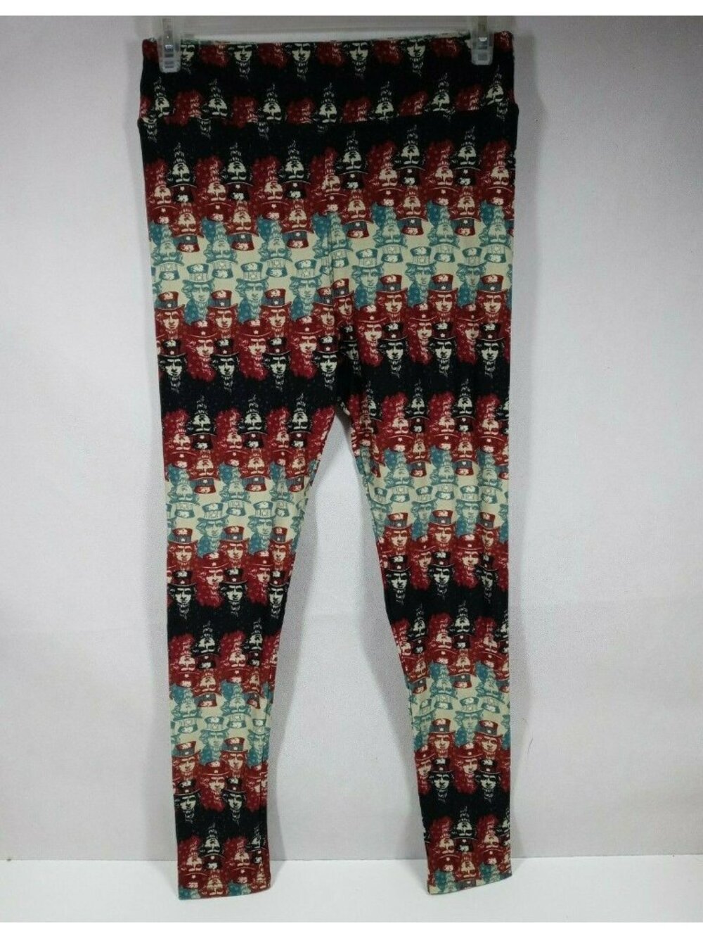 New LuLaRoe Tall & Curvy Leggings Multi-Colored With President Heads Design